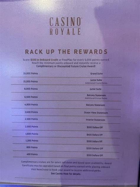 casino rewards royal caribbean  Under the new program, Emerald & above only get to Gold Card status